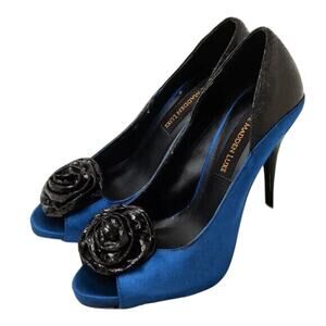 vintage Steve Madden Blue Peep Toe Pumps Size 6